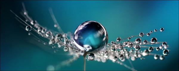 Glas-Bild Drop On Water